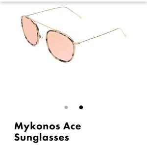 Illesteva Mykonos Ace White Tortoise Bright Rose Flat Lenses